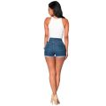 2022 Dark Blue Jean Shorts For Women Casual Hip Lift High Waist Denim Shorts Mujer Short Jeans Female.