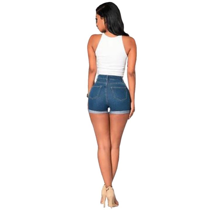 2022%20Dark%20Blue%20Jean%20Shorts%20For%20Women%20Casual%20Hip%20Lift%20High%20Waist%20Denim%20Shorts%20Mujer%20Short%20Jeans%20Female%20-%20Image%203