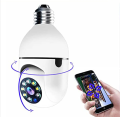High Quality PTZ Bulb System 360 Degree IP Camera V380 HD WiFi Robotic Wireless Mini CC Camera IP Webcam , Security Camera. 