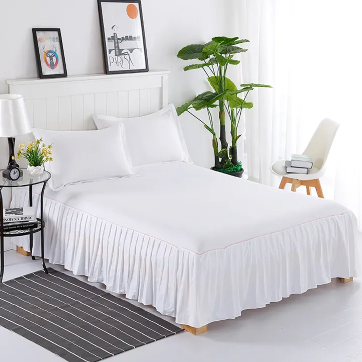 Yfashion%20Princess%20Style%20Pleated%20Cotton%20Bedspread%20ple%20Solid%20Color%20Soft%20hicken%20Bedding%20Sheet%20Dimensions:200*220+40cm%20-%20Image%207