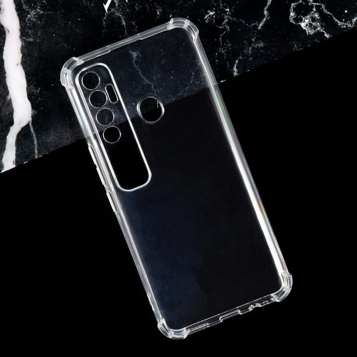 Tecno Spark 7 Pro TPU Back Cover Shockproof Silicone Bumper - Transparent