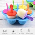 Reusable Food Grade Silicone Popsicle Molds Mini Ice Cream Molds DIY Baby Food Supplement Ice Cream Lolly Mold With 7 Colorful Sticks.
