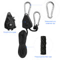 Useful Adjustable 1 Pair 2 PCS 1/8 Inch Nylon Rope Ratchet Yoyo Hangers Light Hanging Kit for LED Grow Light Grow Tent Room.