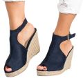 Plus Size 35-43 Platform Sandals Wedges Shoes for Women Heels Sandalias Mujer Summer Clog Womens Zapatos De Hombre E12.