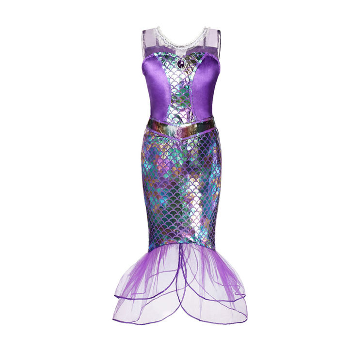 Disney%20Children%20Mermaid%20Tail%20Swimsuit%20Girl%20Beach%20Clothes%20Bikini%20Wreath%20Bathing%20Suit%20Set%20Swimming%20Party%20Cosplay%20Mermaid%20Costume%20-%20Image%205