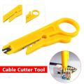 Portable Coax Coaxial Cable Stripper Wire Cutter Stripping Crimping Tool yellow.