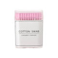 Disposable household makeup swabs, boxed with round pointed tips, double ended cleaning, flexible ear pulling cotton swabs. 