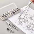 Stainless Steel Drafting Set Durable Drawing Compass Math Geometry Circles Tool School Supplies Amour zii.