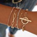 Punk Heavy Metal Rhinestone Chain Bracelets Set for Women Adjustable Crystal Pulseras Bangles Hand Jewelry Gift Steampunk Men.