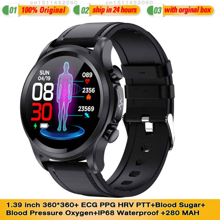 E400 Smart Watch ECG PPG HRV Sugar Pressure Body Temperature