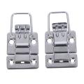 【Fashion】2Pcs Stainless Chrome Toggle Latch Chest Box Case Suitcase Tool Clasp Sunlight. 