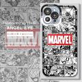 Marvel superhero cartoon Phone Case for Apple iPhone 13 1relax2 Mini 8 Plus XS X 7 14 Pro Max 11 Pro SE 15 Pro XR Cover. 