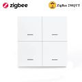 Tuya ZigBee Smart Scene Switch 4 Gang 12 Scene Switch Push Button Smart Life Controller Works With 2MQTT And ZigBee Gateway. 