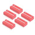 2Pcs- 8 Position DIP Switches 2.54mm Pitch Horizontal DIP Switch Eight Positions Piano Type Dial DIP Slide Switch For Electronics Circuit PCB. 