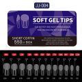 550 Pcs Capsule Americaine Ongle, Faux Ongles en Gel-Carre Moyen Amande Court, Capsules Gel x Pose Americaine Ongles 12 Tailles. 