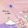 Child Teethbrush Ultrasonic Soft Bristles Cartoon Pattern Replacement Brush Heads Sonic Cleaning Toothbrush Household Ipx7.