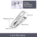 20pcs Stainless Steel Clothespins Kitchen Sealing Clips Durable Windproof Clips For Clothes Socks Document Organizers. 