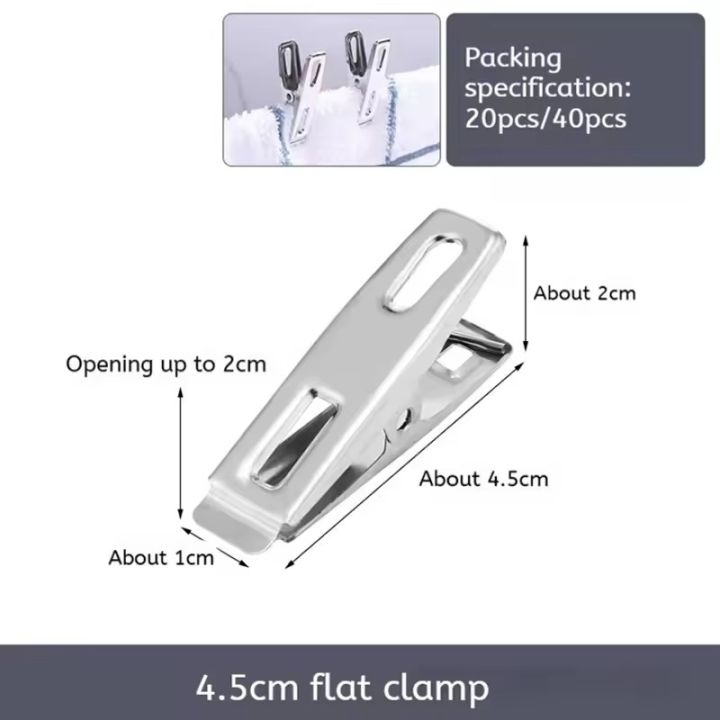 20pcs%20Stainless%20Steel%20Clothespins%20Kitchen%20Sealing%20Clips%20Durable%20Windproof%20Clips%20For%20Clothes%20Socks%20Document%20Organizers%20-%20Image%205