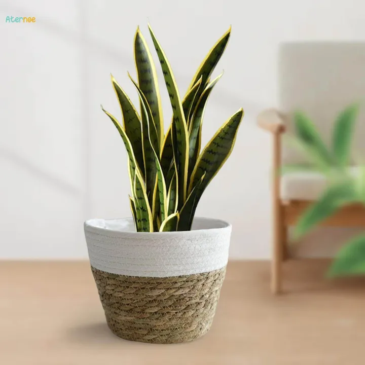 Woven%20Planter%20,%20with%20Liners%20Organizer%20Containers%20Boho%20Pots%20for%20Farmhouse%20Picnic%20Laundry%20Ornament%20,%20S%20-%20Image%206