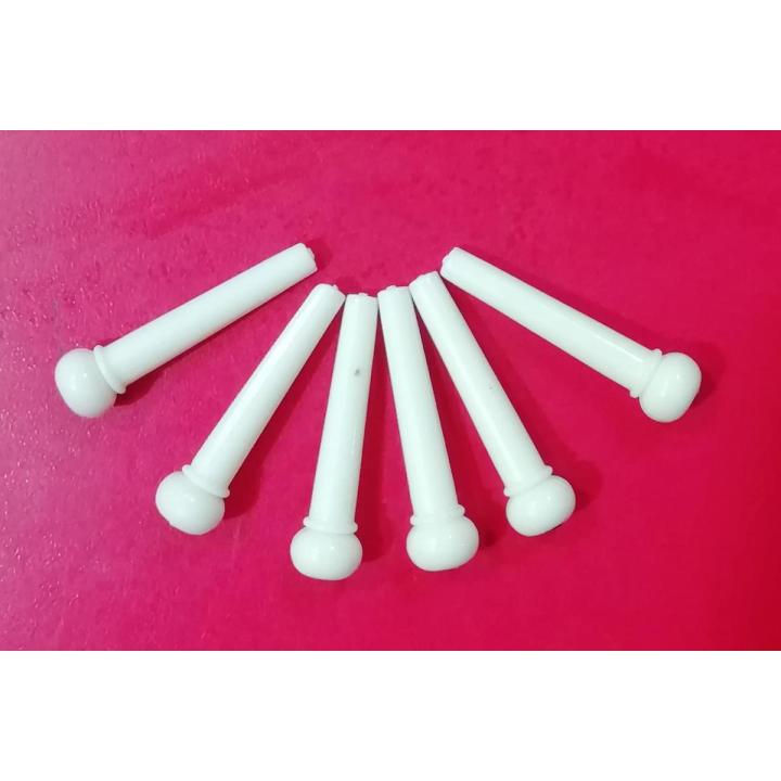 Bridge pin Acoustic Guitar -white (6 Pices)