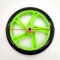 2 Pieces Scooter Wheel 200 mm PU Material Wheel Thickness 30 mm ABEC-7 Bearing Scooter Accessories,Transparent Black.