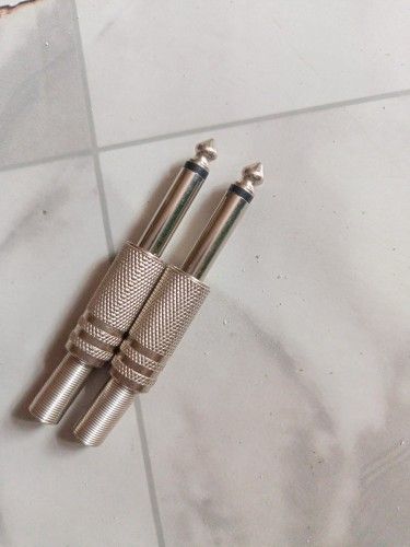 2Ps 6.5mm 1/4 " Mono audio Plug Male Microphone Plug for Mono Audio Jack Socket wire solder