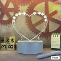 [TB]3D Acrylic Message Note Board LED Night Holiday Light Decorative Lamp for Creative Keeps Notes Drawing Table Home Décor/Bedroom/Gift/Office Decoration/Erasable (Acrylic Message Board Round). 