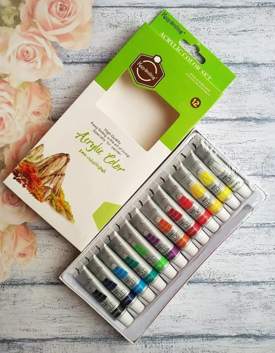 Keep%20Smiling%20Acrylic%20Color%20Set%20for%20Painting%206ml%20%C3%97%2012%20Colors%20-%20Image%202