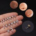Stainless Steel Small Nose Rings Zircon Moon Star Nose Stud 20G Body Piercing Jewelry For Women Men Gift.