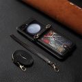 Crossbody Wallet Phone Case for Samsung Galaxy Z Flip 5 4 3 Flip5 Flip4 Flip3 5G RFID Blocking Cards Slot Lanyard Leather Cover. 