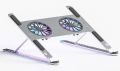 HXSJ Laptop Cooling Fan Desk Stand Foldable Notebook Aluminum Cooler Holder 2 Fans Laptop Cooling Pad for Macbook PC.