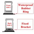12Pcs Dual SIM Card Reader Flex Cable for Iphone 11 12 13 Pro Max XR XS Nano SIM Card Tray Holder Slot Adapter Replacement Parts. 