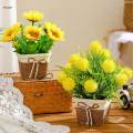 Artificial Potted Flowers Rustic for Living Room Indoor Home Decoration. 