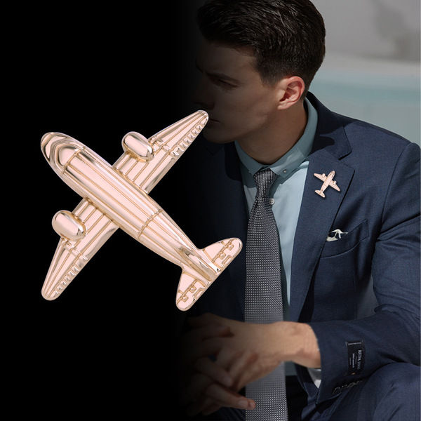 New Design Aircraft/Aeroplane Brooch For Men Suit Lapel Accessories
