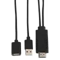 USB Female to HDMI Male HDTV Adapter Cable for iPhone 7/7plus/6s. 