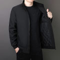 High-End Administrative Cotton-Padded Coat Men's Middle-Aged and Elderly Dad Jacket Men's Jacket Cotton and Thickening Warm Stand Collar Casual Cotton-Padded Coat. 