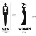 WC Sign Male Female Self Stick Signage Bathroom Sign Decor Toilet Door Sign. 