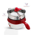 Electric 18cm Mini Multicooker- For preparing Steak, Egg, Seafood, Vegetables, Rice, Ramen, Oatmeal, and Soup Multifunctional Cooking Pot-Top Selling Multicooker.
