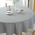 Round Tablecloth 47/59/39 Inch Linen Dining Room Table Cover Washable Table Cloth Decorative Table Cover for Indoor and Outdoor. 