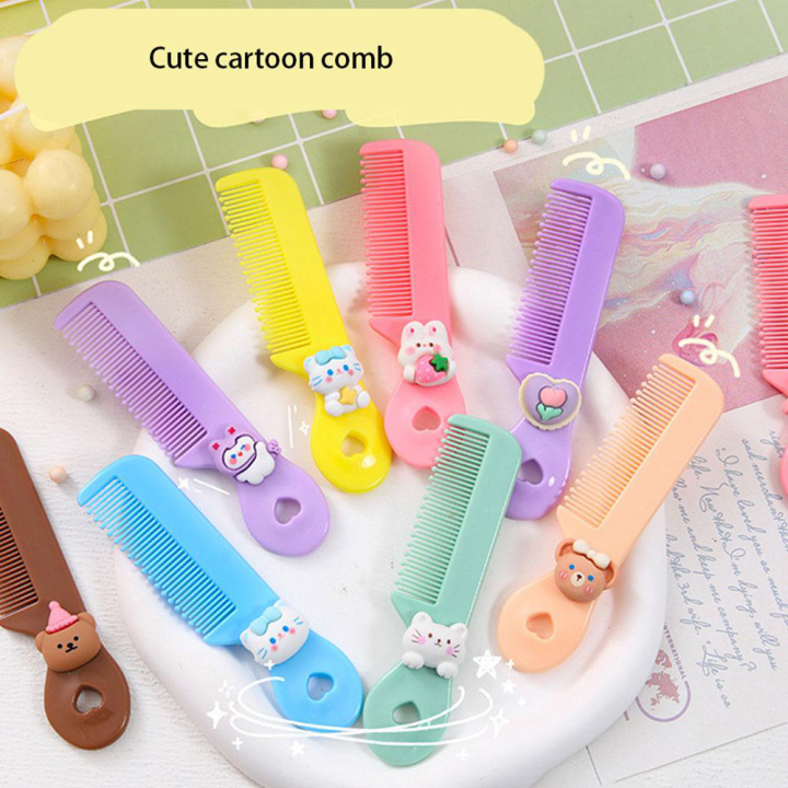 Hair%20care%20Hair%20comb%20Safey%20Portable%20Round%20head%20Smooth%20handle%20Colorful%20Comb%20Cartoon%20for%20Daily%20hair%20care%20Maternitycare%20Toddler%20hair%20styling%20Salon%20use%20Travel%20-%20Image%202