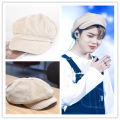 Park Jimin corduroy casual bud hat Korean Japanese versatile British octagonal beret JIMIN. 