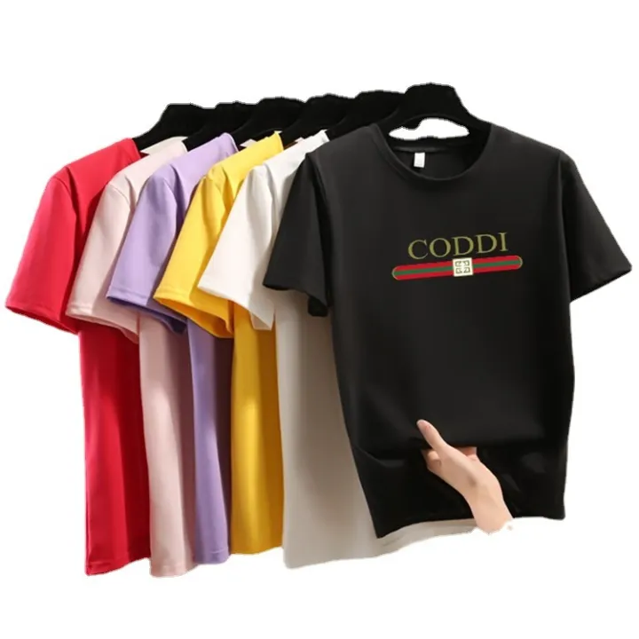 2024%20Korean%20Style%20Short%20Sleeve%20T%20T-shirt%20Female%20Summer%20Students%20Casual%20Crew%20Neck%20Top%20Letters%20Women's%20Printed%20Wear%20Batch%20-%20Image%205