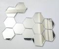 14mm Hexagon Shape Mirror for Jewellery Making, Lippan Art & DIY Craft Work.