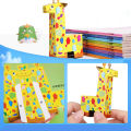 DENOSWIM 1 Book 12Pages Kids Diy 3D Paper Folding Art Craft Montessori Toys Cartoon Origami Handcraft Paper Art Learning Educational Toys.