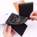 【DATA FROG Global MALL】Scratch Black Cardboard Creative DIY Draw Paper Notebook Cute Supplies Stationery. 