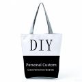 Customized Polyester Bags Shopper Shoulder Bag Gift Print Big Women Designer Handbags Shopping Eco Tote Casual Grocery Wholesale. 