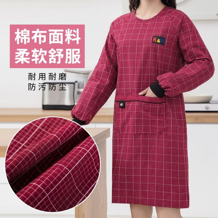 Overclothes%20Women's%20Fashion%20Women's%20Apron%20Cotton%20Kitchen%20Supplies%20Cooking%20Work%20Clothes%20Factory%20Stain-Resistant%20and%20Oil-Proof%20-%20Image%207