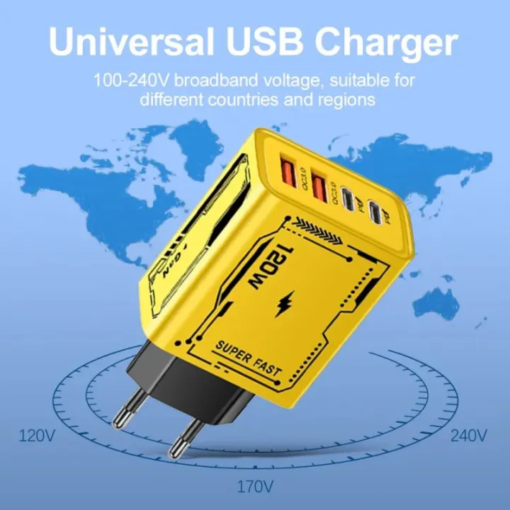 TIMACK%C2%AE%204%20Ports%20Fast%20Charger%20Type%20C%20Quick%20Charge%203.0%20USB%20C%20Wall%20Charger%20Adapter%20For%20iPhone%20Samsung%20Xiaomi%20mi%20PD%20USB%20Fast%20Charging%20-%20Image%208