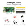 Raspberry Pi Zero W (built-in WiFi) Development Kit with USB HUB or 2.13inch e-Paper HAT and Basic Components. 