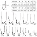 50pcs Long Shank Fishing Hook Straight Handle High Carbon Steel Sharp Barbed Bait Hook Fishing Tackle Accessories. 